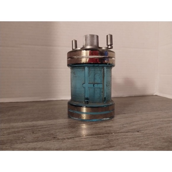 Vintage Glass Fishing Reel Jar Bottle Aqua Velva Cranford NJ JB Williams - Picture 2 of 7